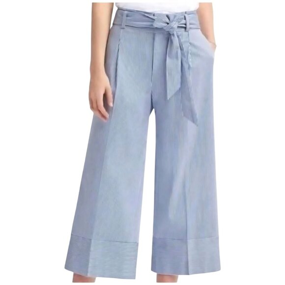 Banana Republic NWT Blake Tie Waist Wide Leg Cropped Pants Size 14 - Picture 1 of 8